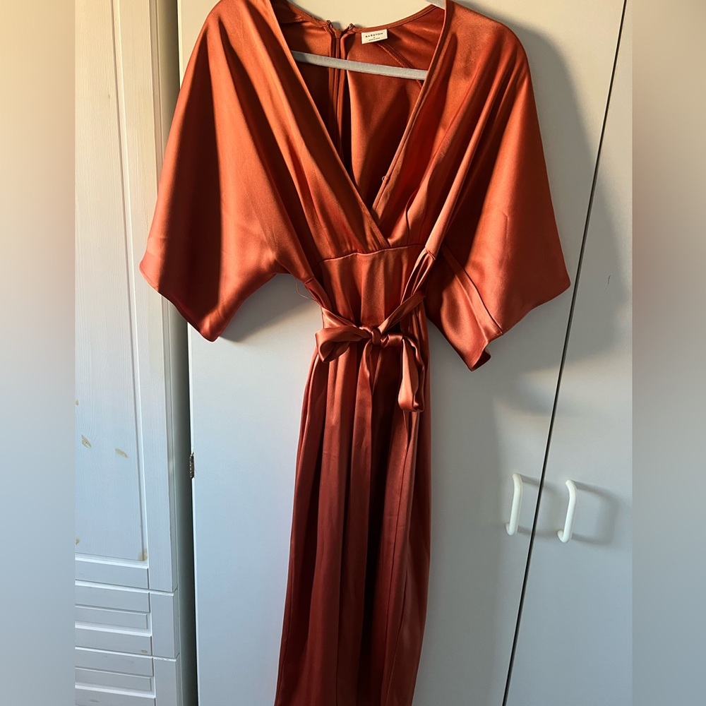 Aritzia Babton Terracotta Wrap Dress